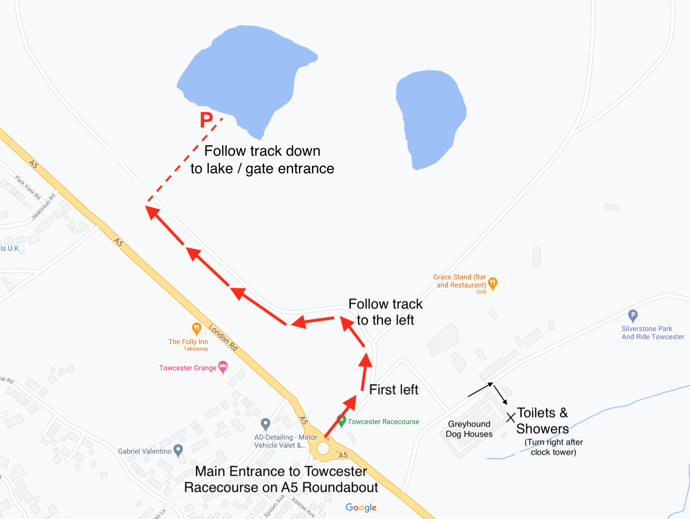 Maps Towcester Lakes